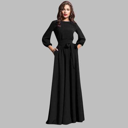 Amara Casual Belted Maxi Dress for Women