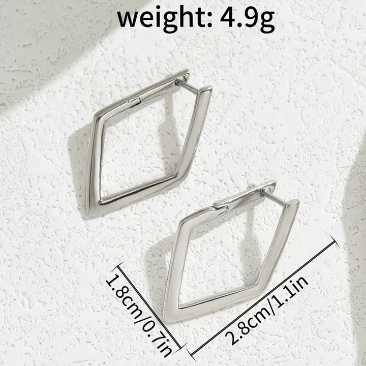 LunaLuxe™ Silver Hoop Earrings