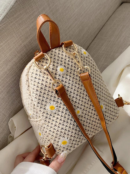 Linda Floral Embroidered Straw Bag