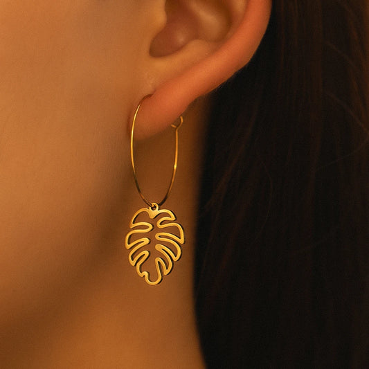 LeafLuxe™ Minimalist Hoop Earrings