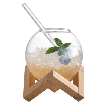 OrbitGlass™ Sphere Glass with Wood Stand