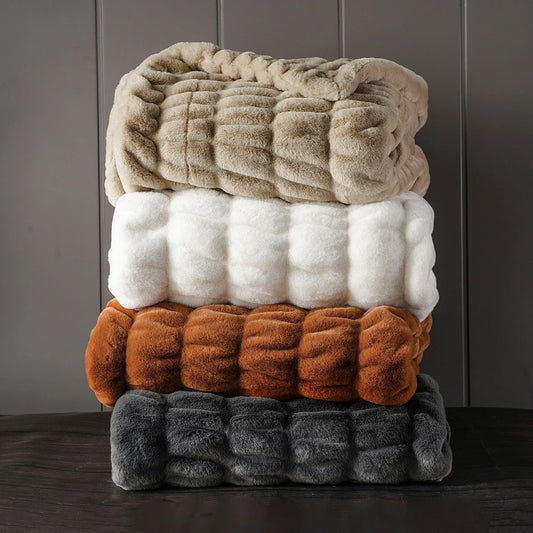 Cozy Faux Rabbit Fur Blanket