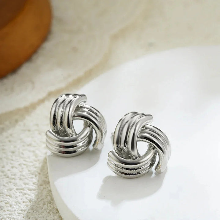 TwistaGlow™ Triple Knot Textured Earrings
