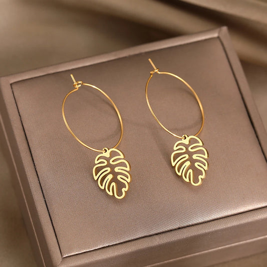 LeafLuxe™ Minimalist Hoop Earrings
