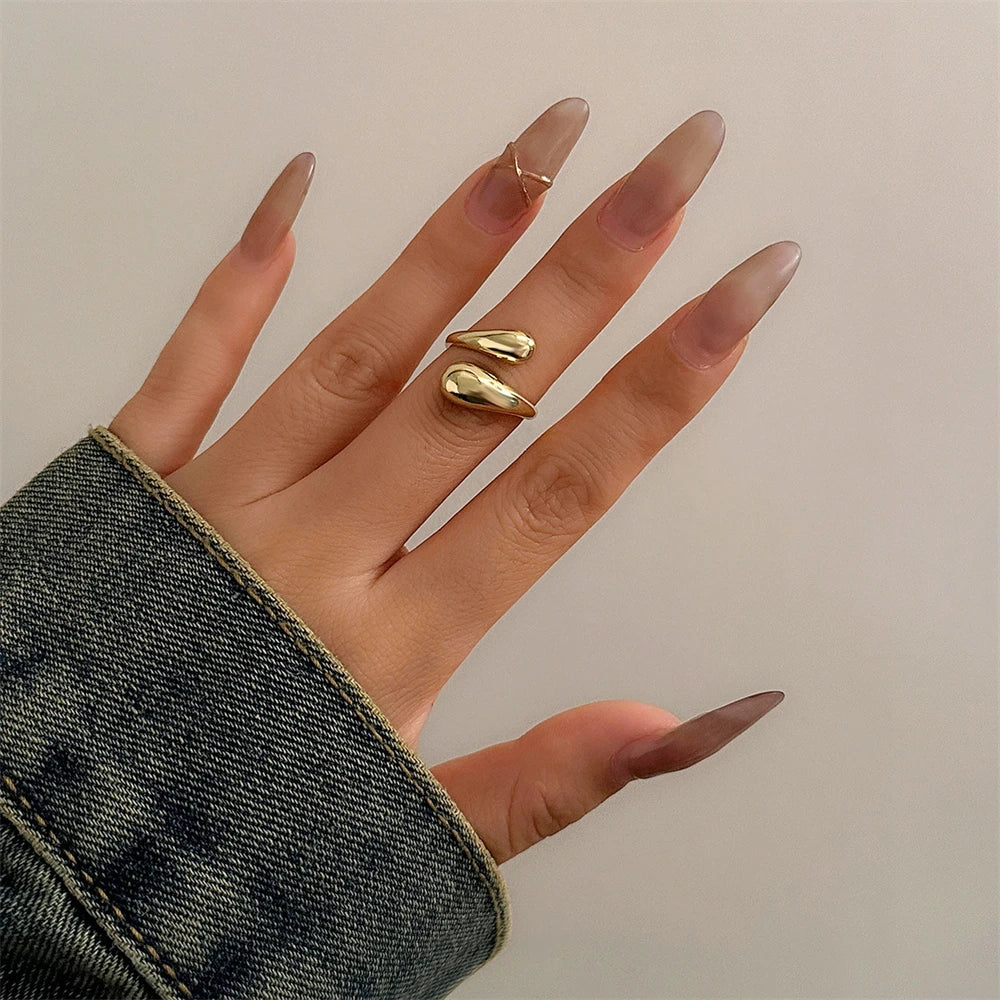 GlintEdge™ Chunky Twisted Metal Cuff Bracelet And Ring