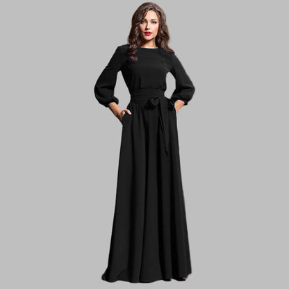 Amara Casual Belted Maxi Dress for Women