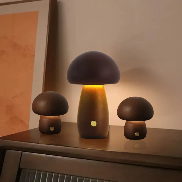 WoodsyGlow Mushroom Night Lamp