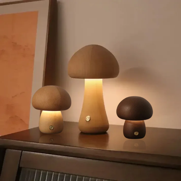 WoodsyGlow Mushroom Night Lamp