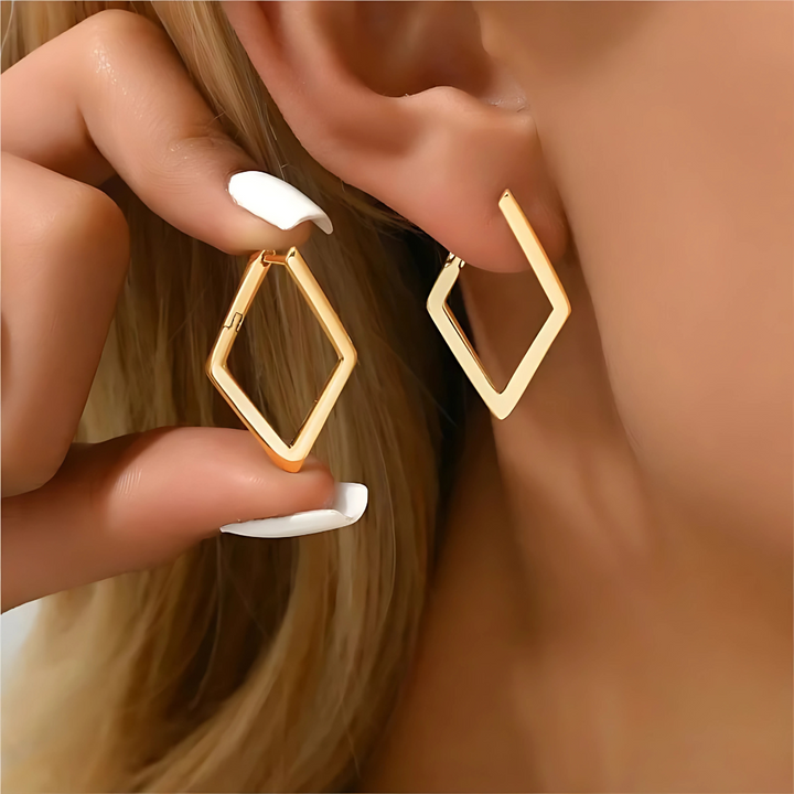LunaLuxe™ Silver Hoop Earrings