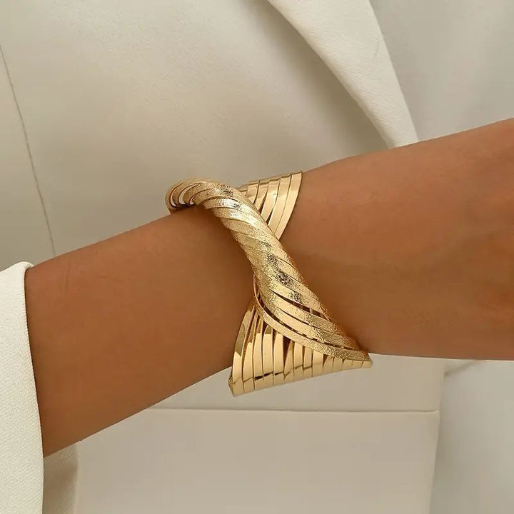 VibeLinx™ Wide Line Boho Cuff Bracelet