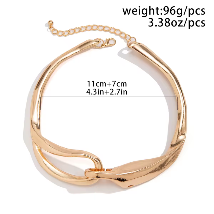 Iris Eternal Loop Chocker-Styled Necklace